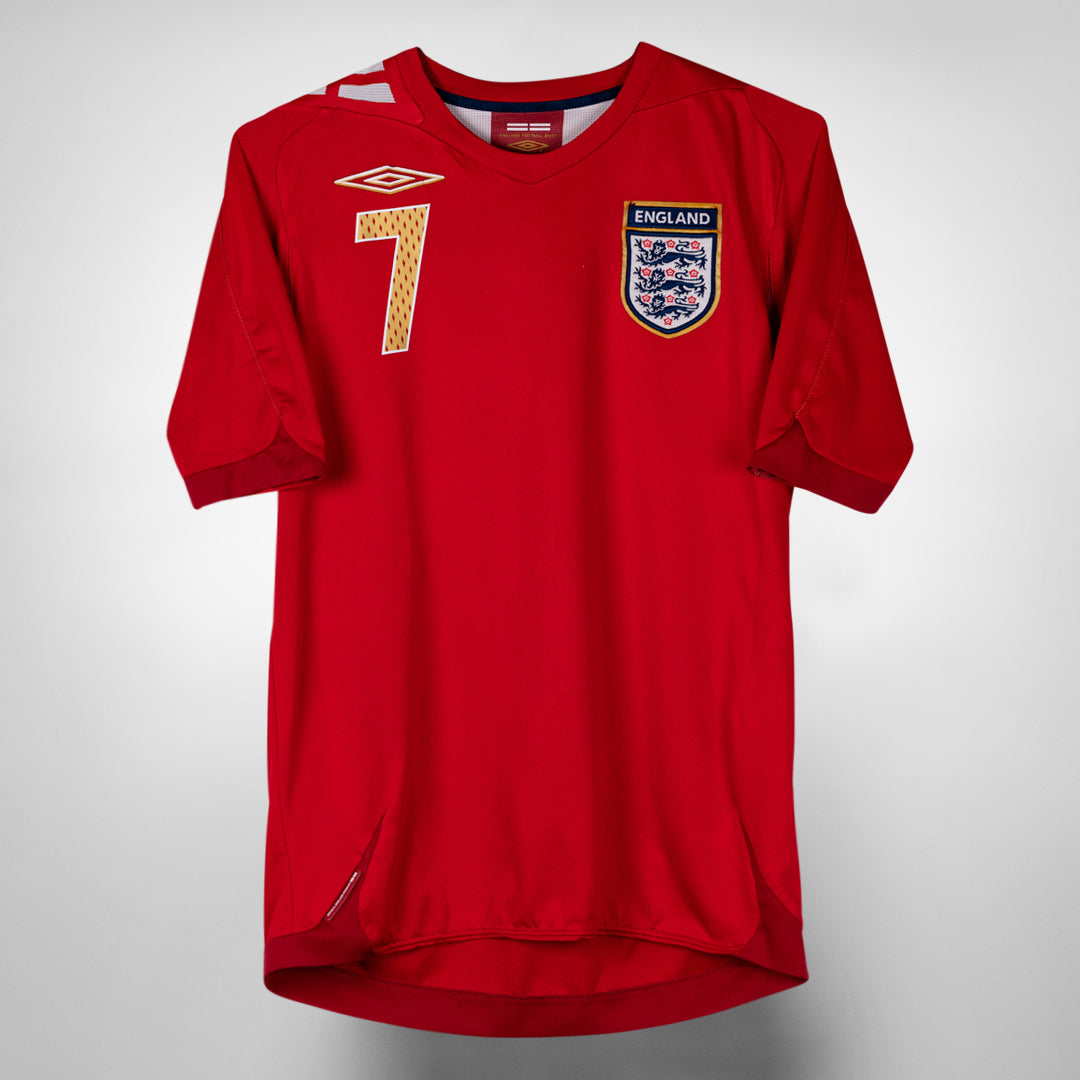 2006-2008 England Umbro Away Shirt #7 David Beckham