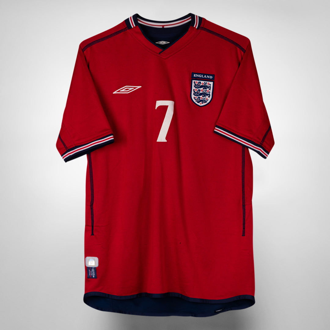 2002-2004 England Umbro Away Shirt #7 David Beckham