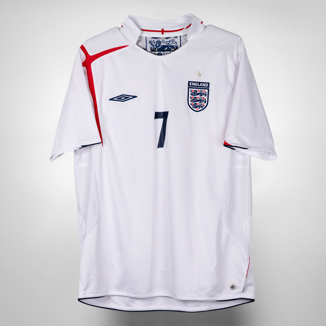 2005-2007 England Umbro Home Shirt #7 David Beckham