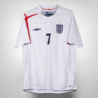 2005-2007 England Umbro Home Shirt #7 David Beckham