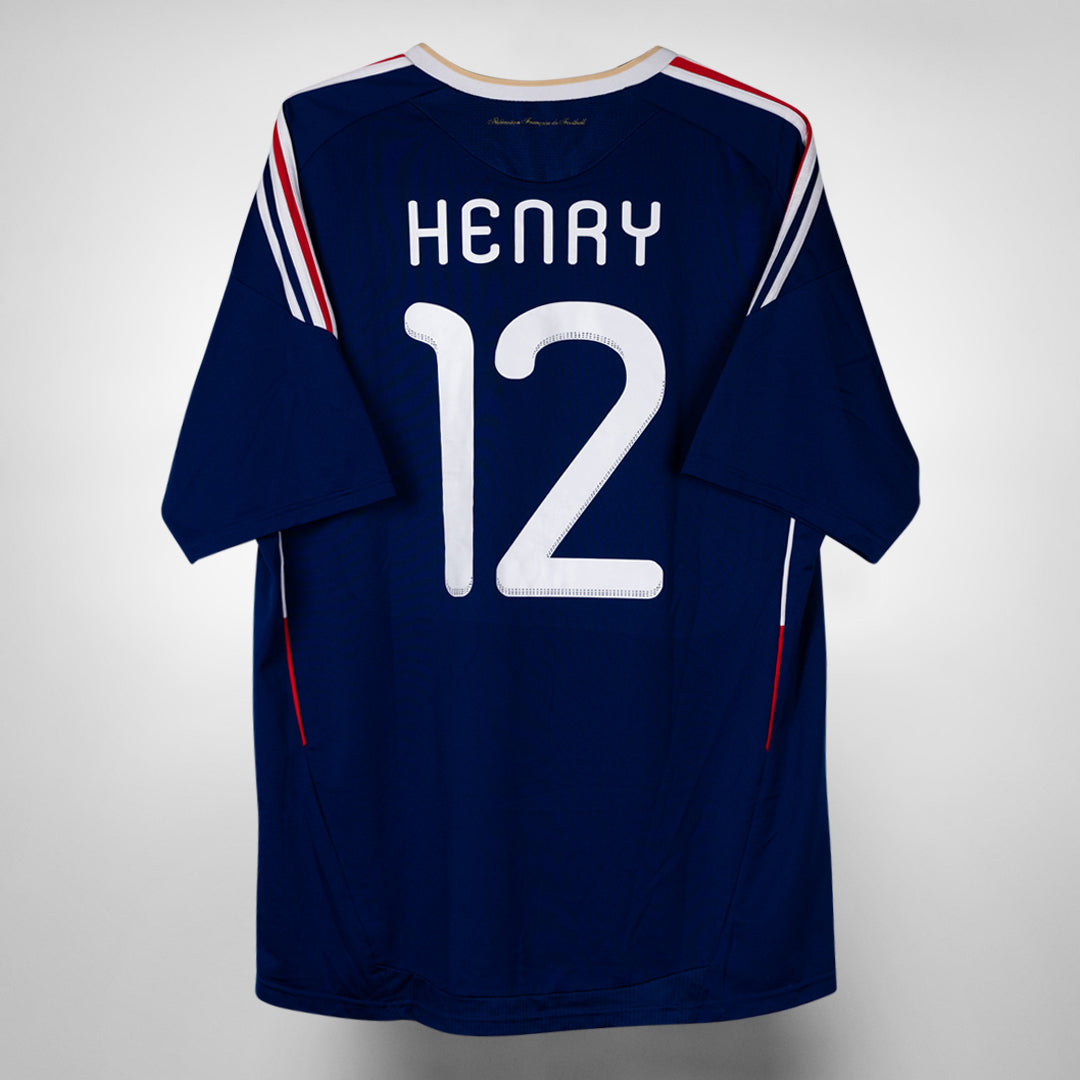 2009-2010 France Adidas Home Shirt #12 Thierry Henry