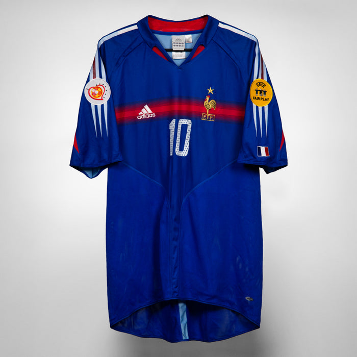 2002-2004 France Adidas Home Shirt #10 Zinedine Zidane