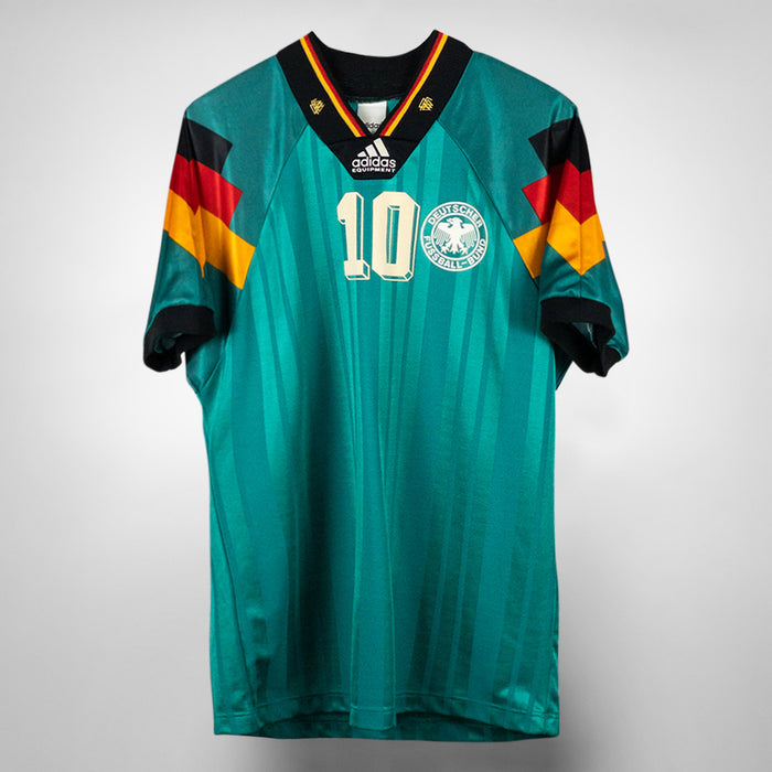 1992-1994 Germany Adidas Away Shirt #10 Lothar Matthaus