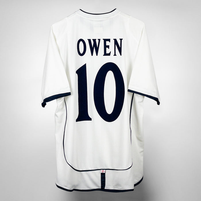 2001-2003 England Umbro Home Shirt #10 Michael Owen