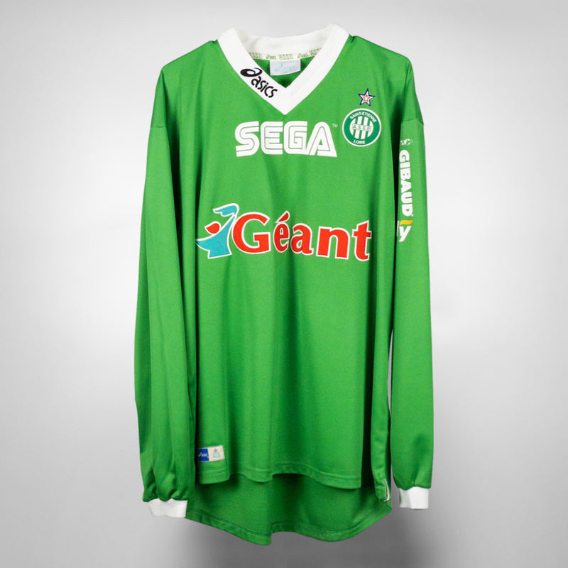 1999-2000 Saint Etienne Asics Home Shirt #18 Bruno Carotti