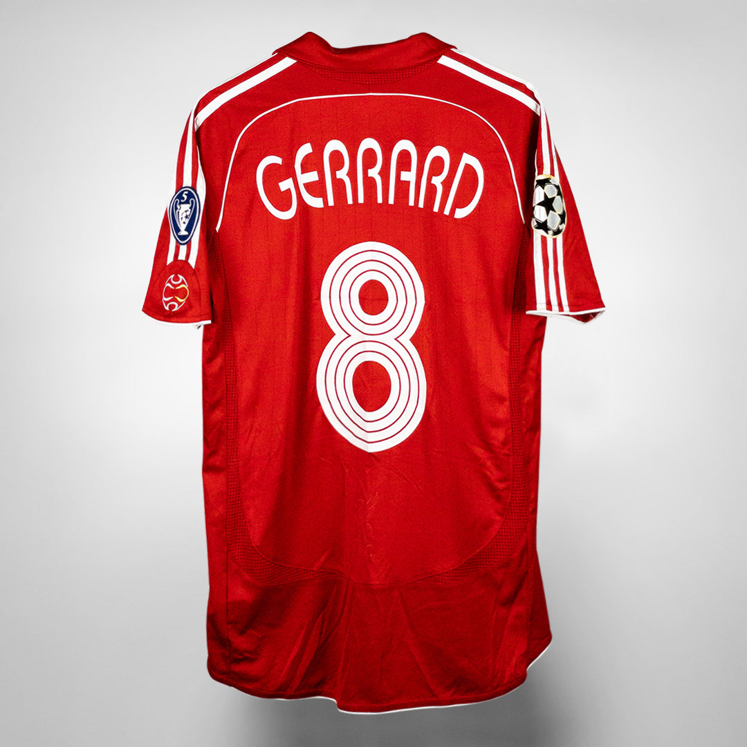 2006-2007 Liverpool Adidas Home Shirt #8 Steven Gerrard