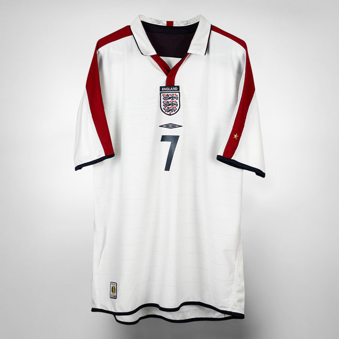 2003-2005 England Umbro Reversible Home Shirt #7 David Beckham
