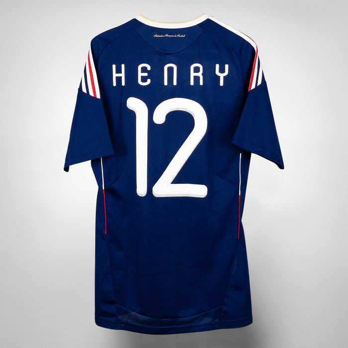 2009-2010 France Adidas Home Shirt #12 Thierry Henry