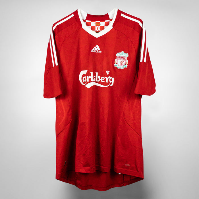 2008-2010 Liverpool Adidas Home Shirt #8 Steven Gerrard