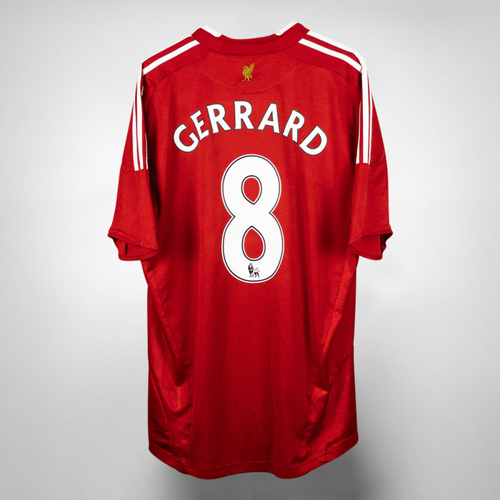 2008-2010 Liverpool Adidas Home Shirt #8 Steven Gerrard
