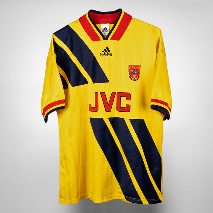 1993-1994 Arsenal Adidas Away Shirt #8 Ian Wright