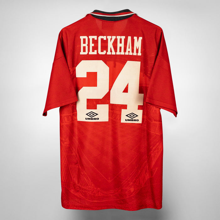1994-1995 Manchester United Umbro Home Shirt #24 Beckham