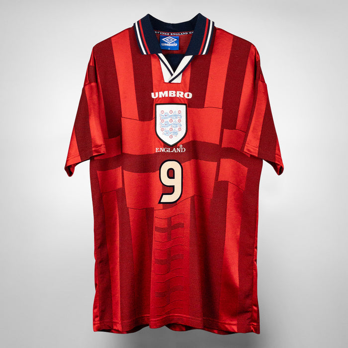 1997-1999 England Umbro Away Shirt #9 Shearer