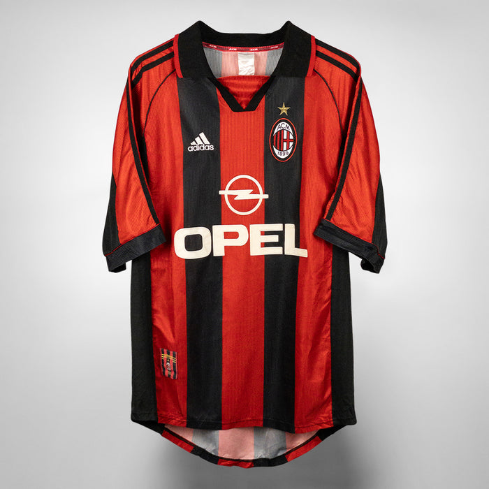 1998-1999 AC Milan Adidas Home Shirt #3 Paolo Maldini - CLT