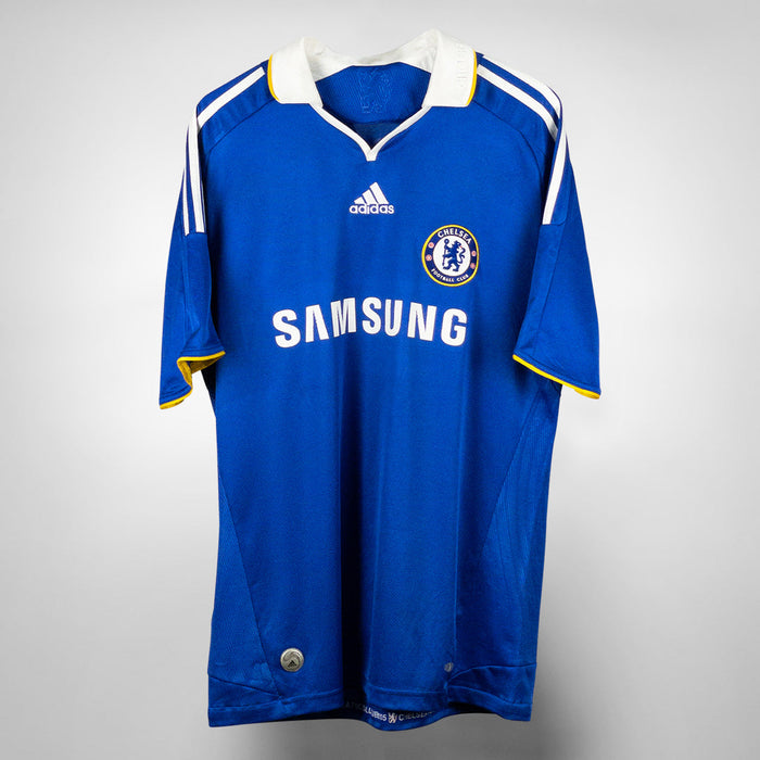 2008-2009 Chelsea Adidas Home Shirt #11 Didier Drogba (L)