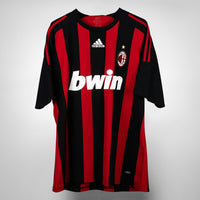 2008-2009 AC Milan Adidas Home Shirt #22 Kaka