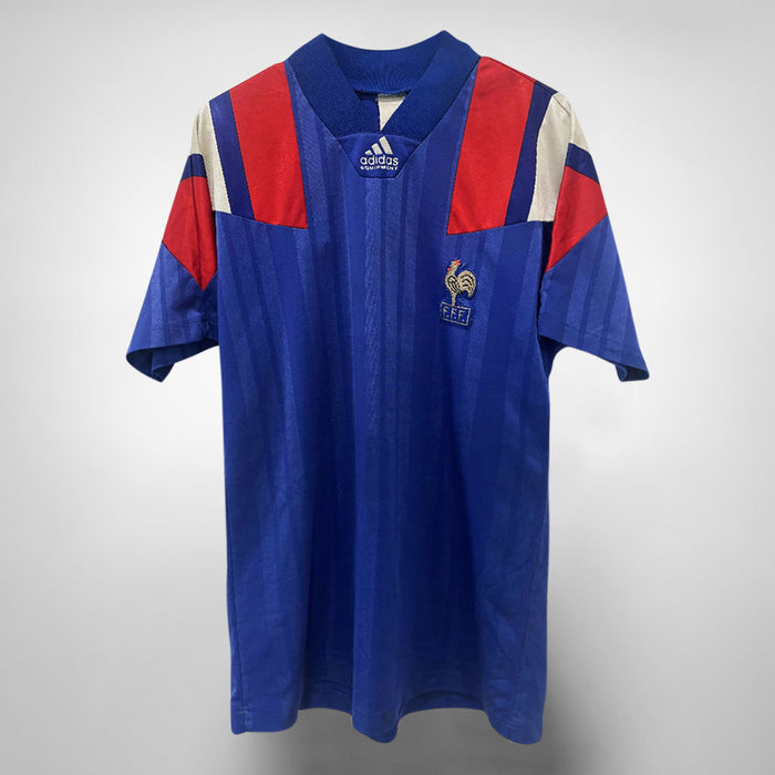 1992-1994 France Adidas Home Shirt #9 - Marketplace