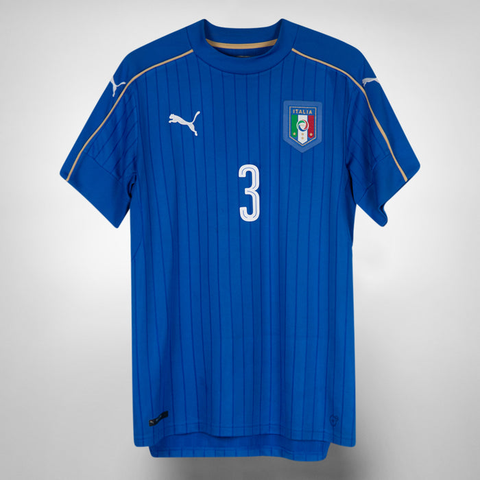 2016-2017 Italy Puma Home Shirt #3 Giorgio Chiellini
