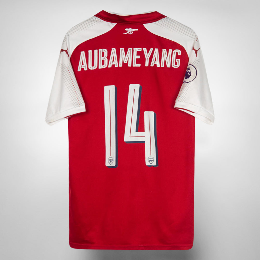 2017-2018 Arsenal Puma Home Shirt #14 Aubameyang
