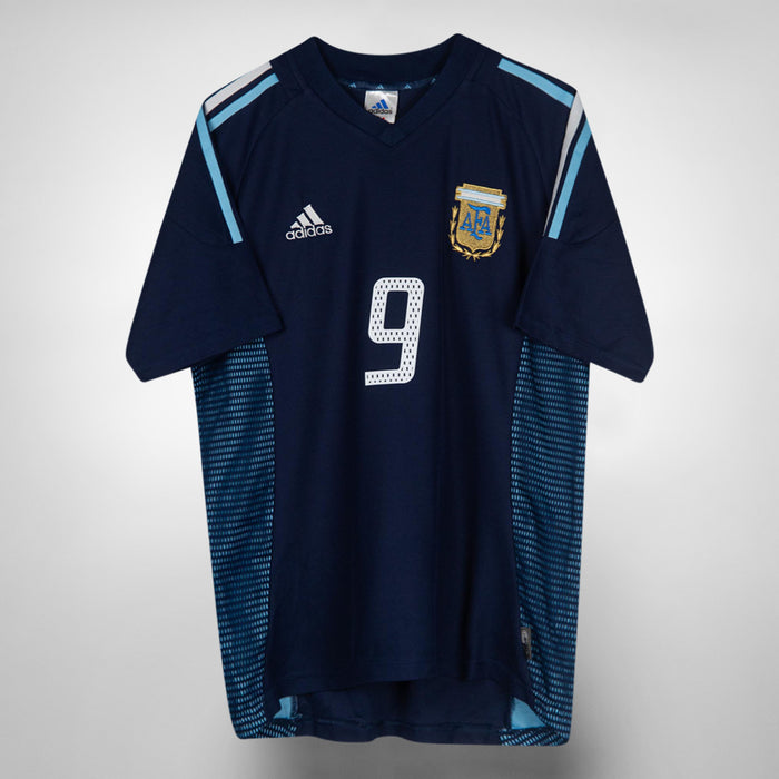 2002-2004 Argentina Adidas Away Shirt #9 Batistuta