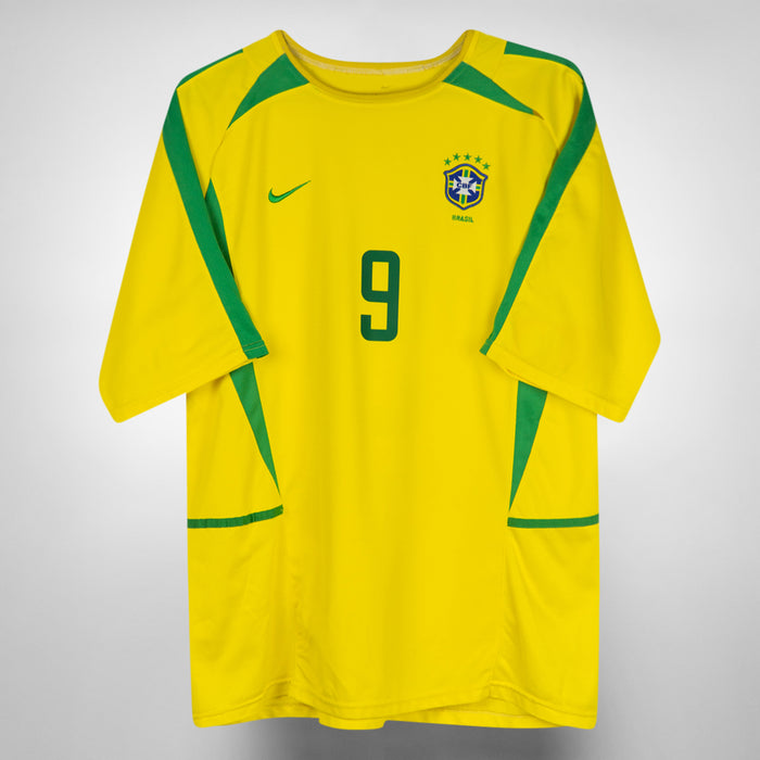 2002-2004 Brazil Nike Home Shirt #9 Ronaldo - Marketplace