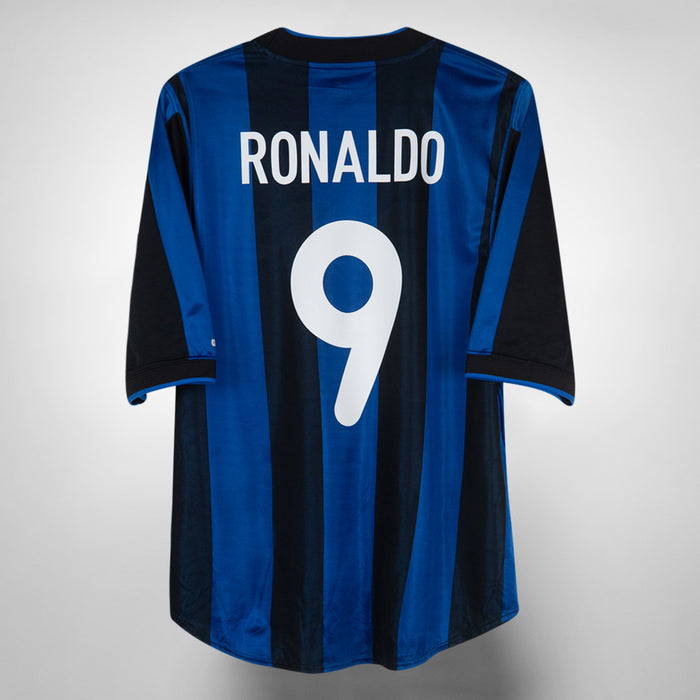 2000-2001 Inter Milan Nike Home Shirt #9 Ronaldo