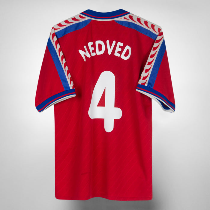 1996-1998 Czech Republic Puma Home Shirt #4 Pavel Nedved