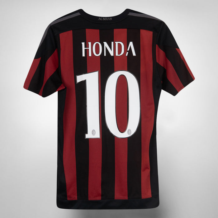 2015-2016 AC Milan Adidas Home Shirt #10 Keisuke Honda