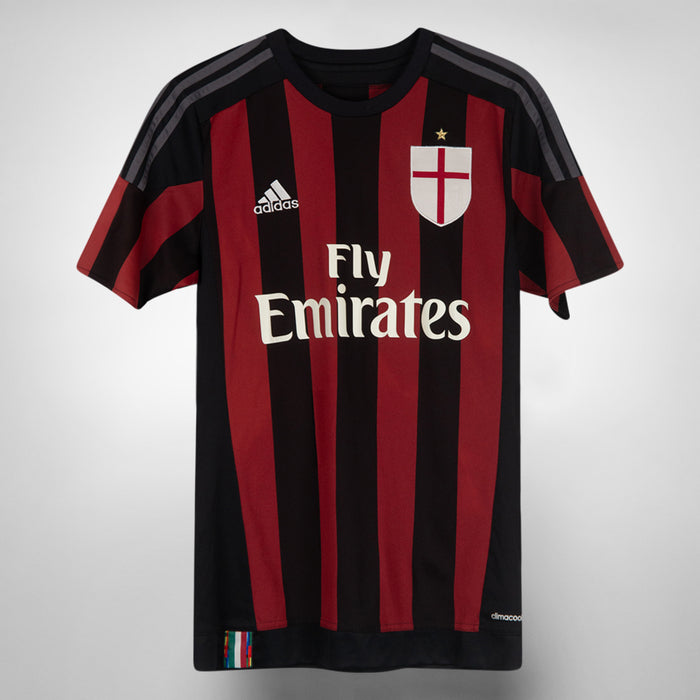 2015-2016 AC Milan Adidas Home Shirt #10 Keisuke Honda