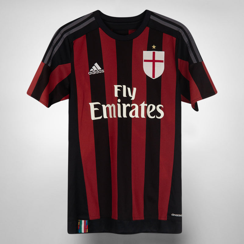 2015-2016 AC Milan Adidas Home Shirt #10 Keisuke Honda