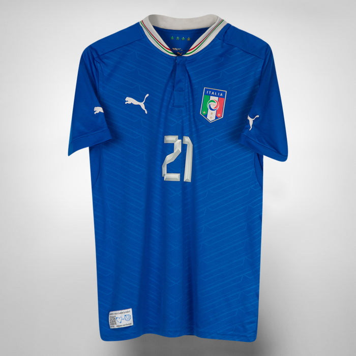 2012-2013 Italy Puma Home Shirt #21 Andrea Pirlo