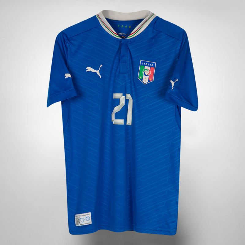 2012-2013 Italy Puma Home Shirt #21 Andrea Pirlo