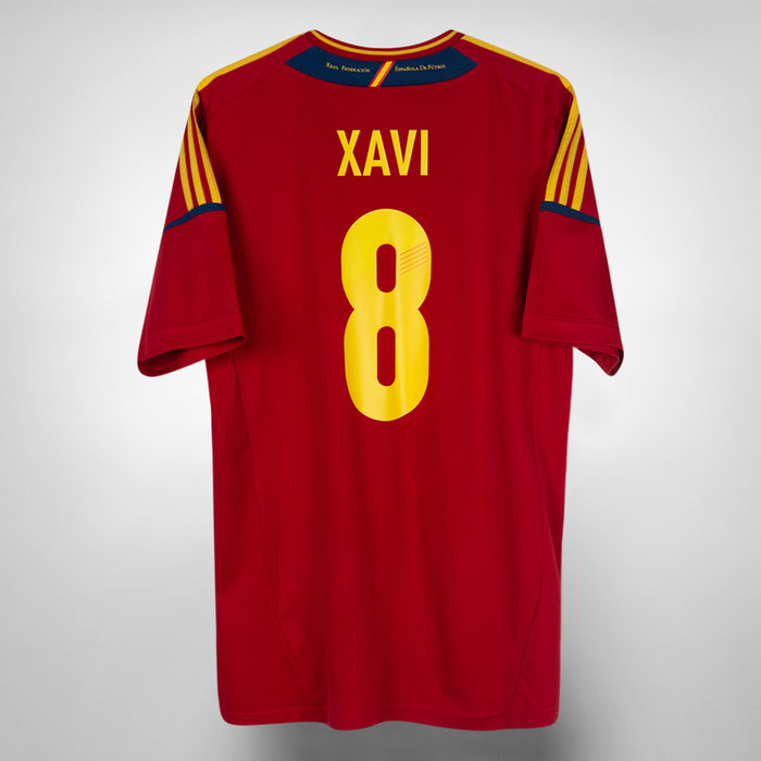 2012-2013 Spain Adidas Home Shirt #8 Xavi