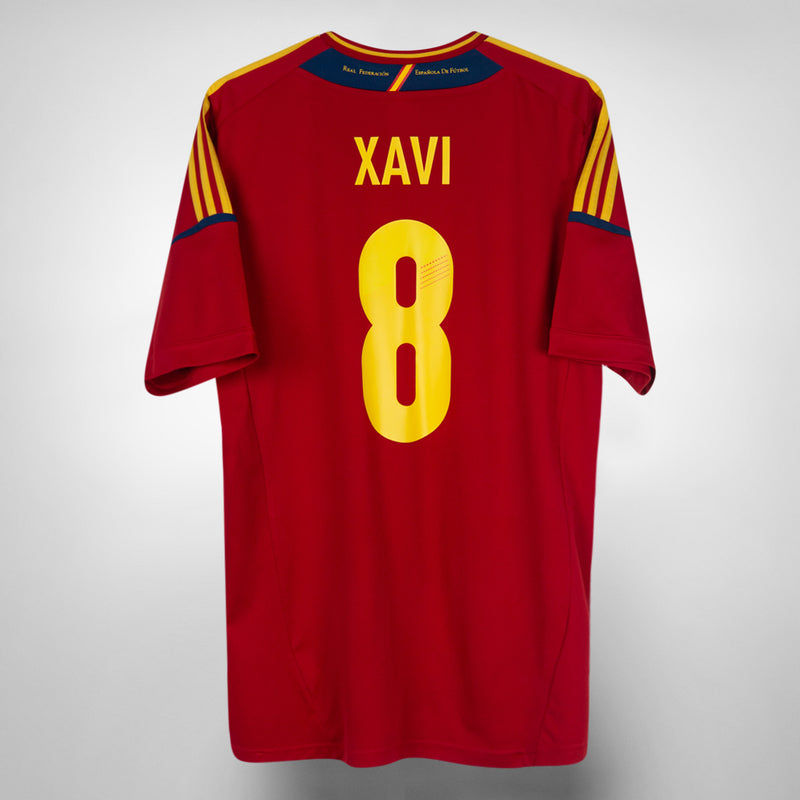 2012-2013 Spain Adidas Home Shirt #8 Xavi