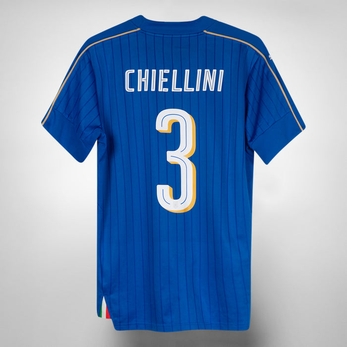 2016-2017 Italy Puma Home Shirt #3 Giorgio Chiellini