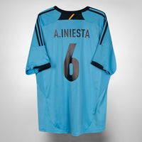 2012-2013 Spain Adidas Away Shirt #6 Andres Iniesta