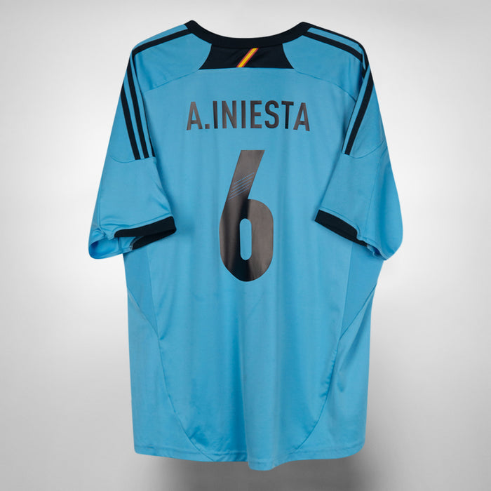 2012-2013 Spain Adidas Away Shirt #6 Andres Iniesta