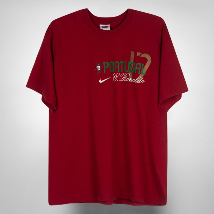 2006-2007 Portugal Nike Cotton Tee #17 Cristiano Ronaldo