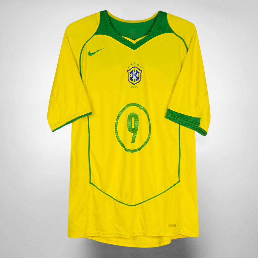 2004-2006 Brazil Nike Home Shirt #9 Ronaldo - Marketplace
