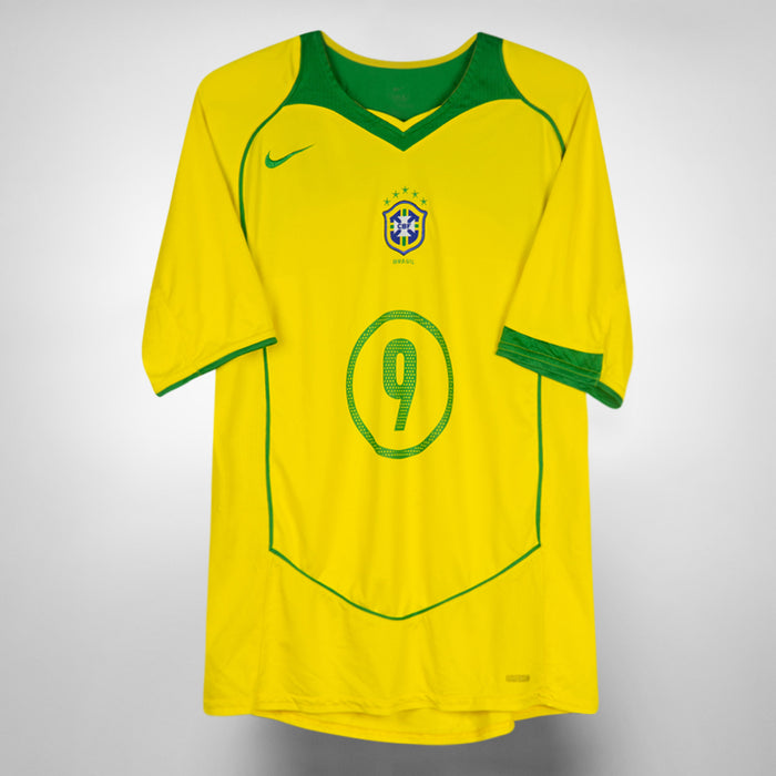 2004-2006 Brazil Nike Home Shirt #9 Ronaldo - Marketplace