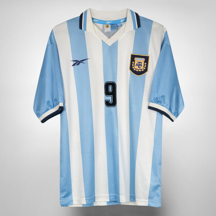 1999-2000 Argentina Reebok Home #9 Gabriel Batistuta