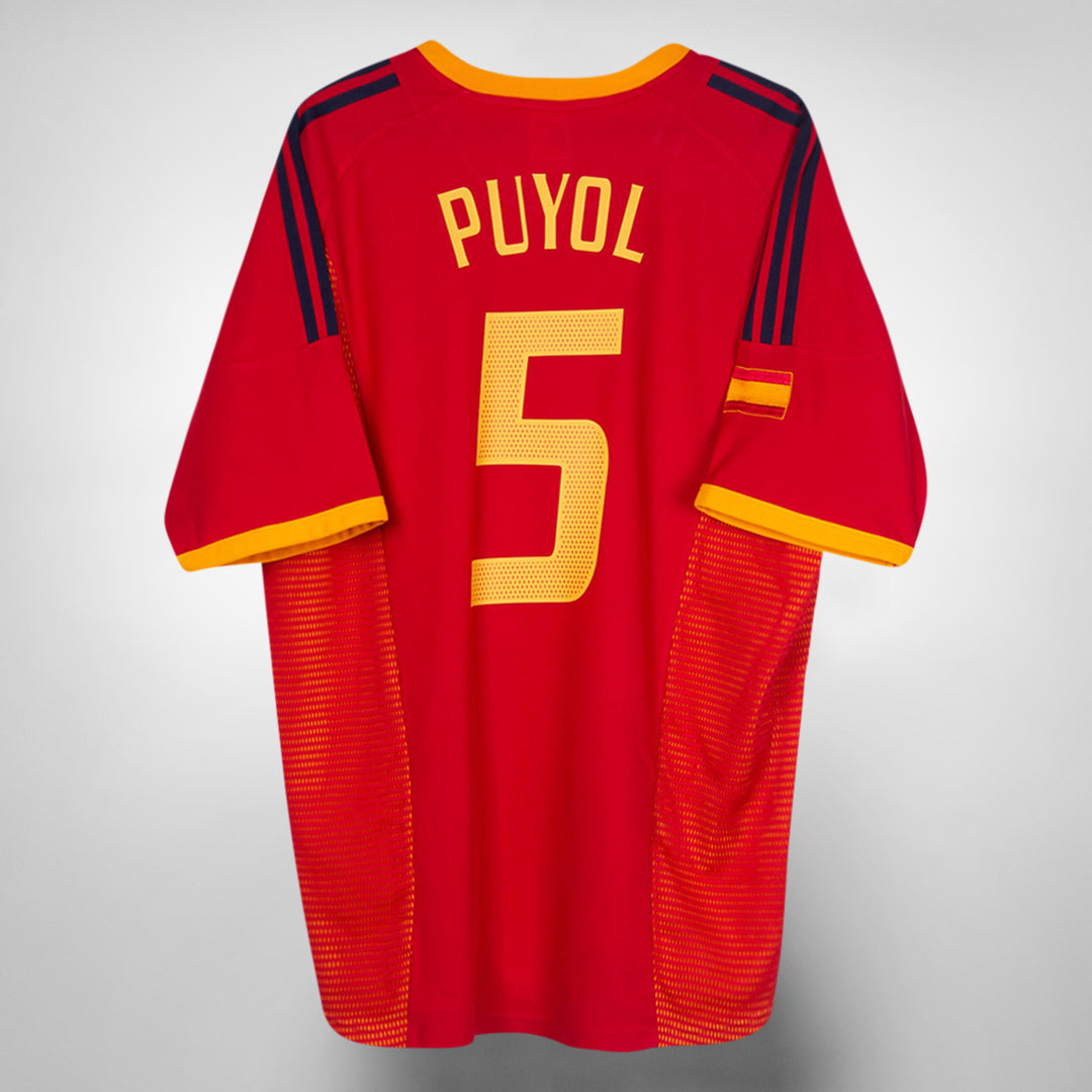2002-2004 Spain Adidas Home Shirt #5 Carles Puyol