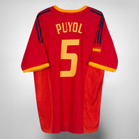 2002-2004 Spain Adidas Home Shirt #5 Carles Puyol