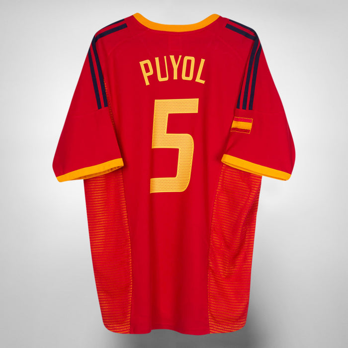 2002-2004 Spain Adidas Home Shirt #5 Carles Puyol