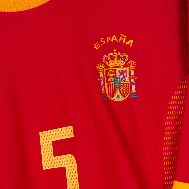 2002-2004 Spain Adidas Home Shirt #5 Carles Puyol