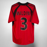 2001-2002 AC Milan Adidas Third Shirt #3 Paolo Maldini
