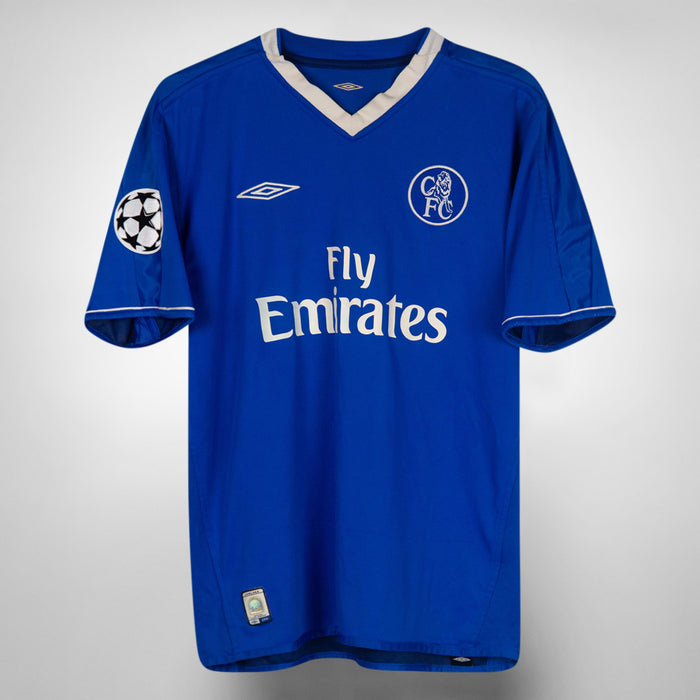 2003-2005 Chelsea Umbro UCL Home Shirt #15 Didier Drogba