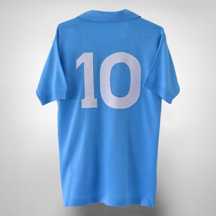 1988-1989 Napoli Ennerre NR Official Reproduction Home Shirt #10 Diego Maradona