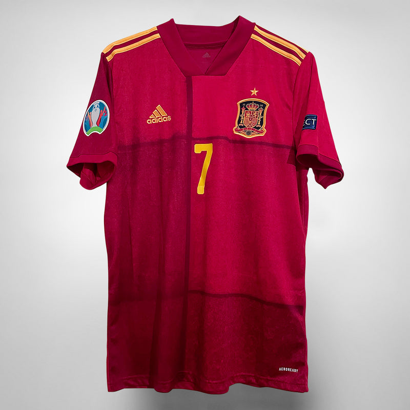 2020-2021 Spain Adidas home Shirt #7 Alvaro Morata - Marketplace