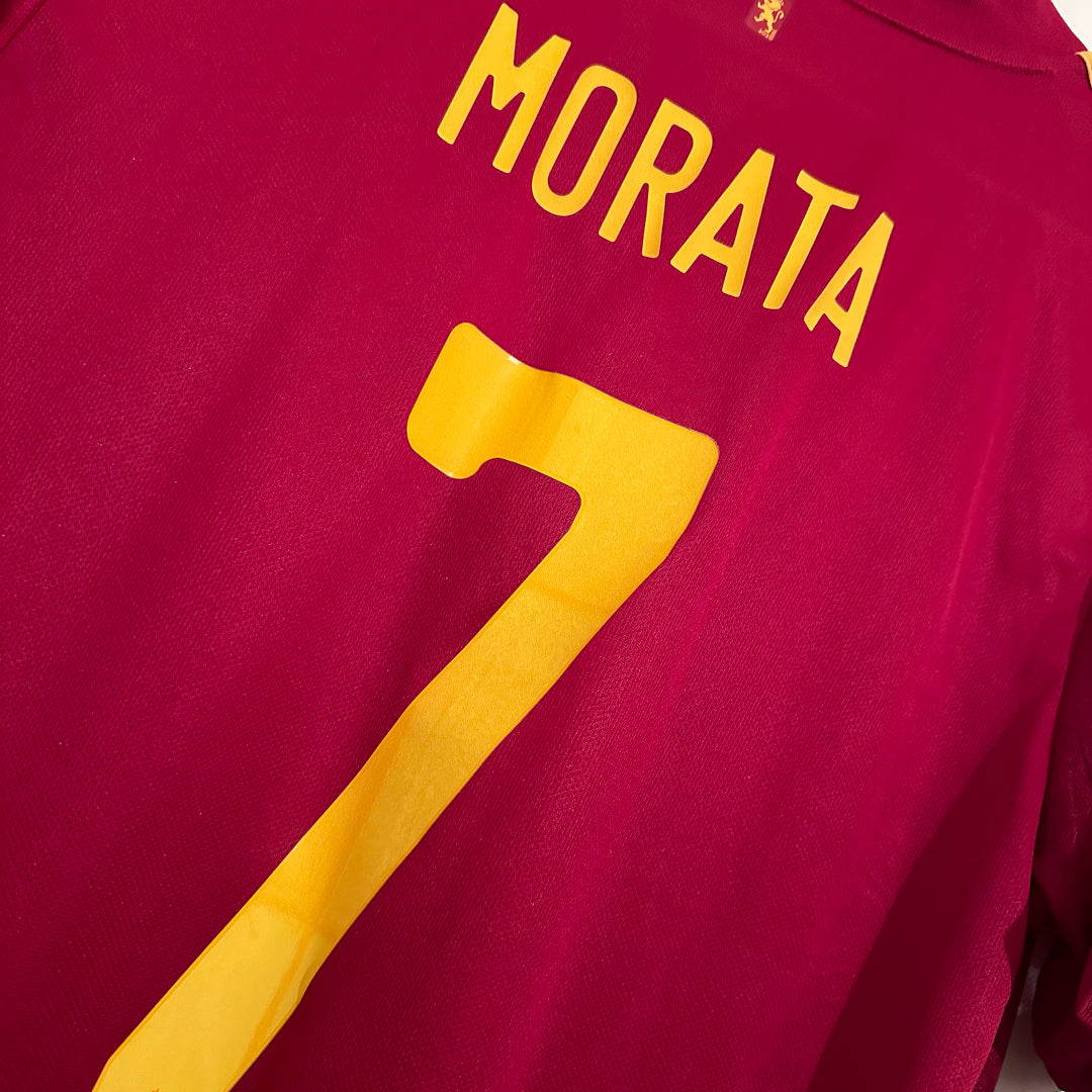 2020-2021 Spain Adidas home Shirt #7 Alvaro Morata - Marketplace